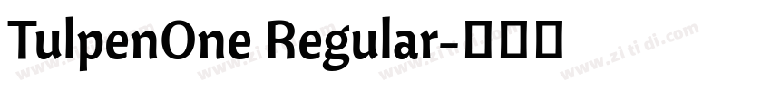 TulpenOne Regular字体转换